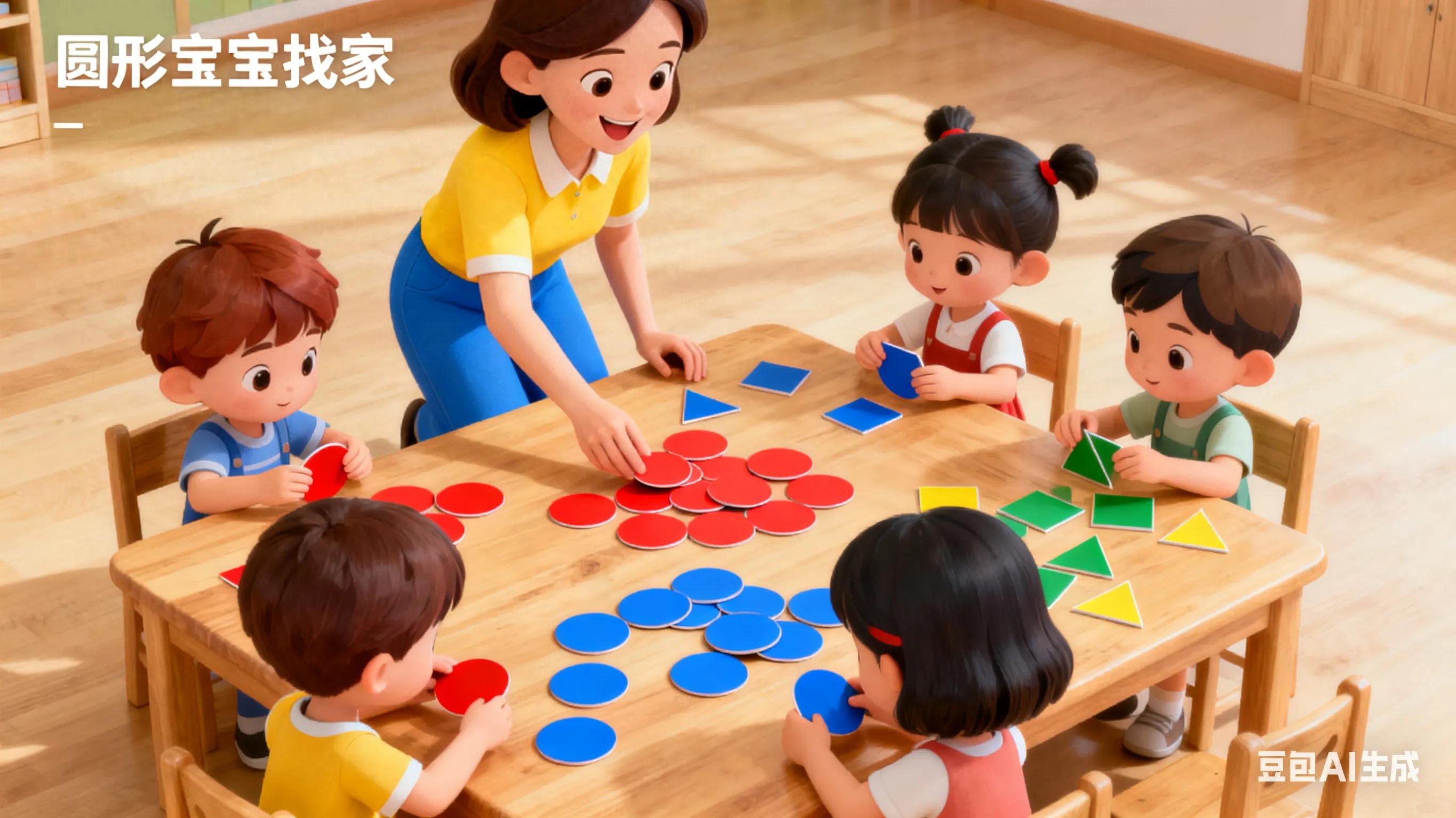 小班认识圆形太枯燥？4个游戏+完整步骤，玩着把“圆”刻进认知里