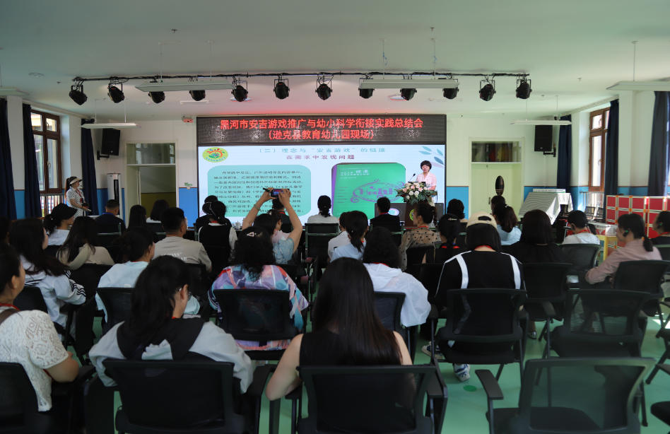 幼儿园游戏专题总结_黑河市安吉游戏幼小科学衔接改革实践总结会_逊克县幼儿园心育融通五育并举园本化实践项目