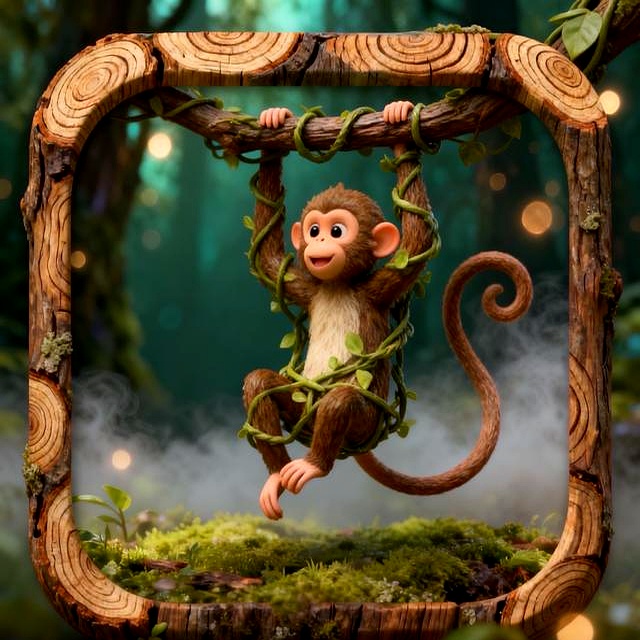 社交图标矢量图_微信图标设计_十二生肖魔法森林