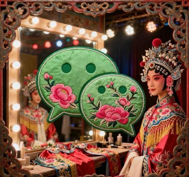 微信图标设计_国潮皮肤趋势_社交图标矢量图